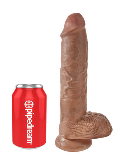 PIPEDREAM - KING COCK - 10" COCK WITH BALLS  TAN