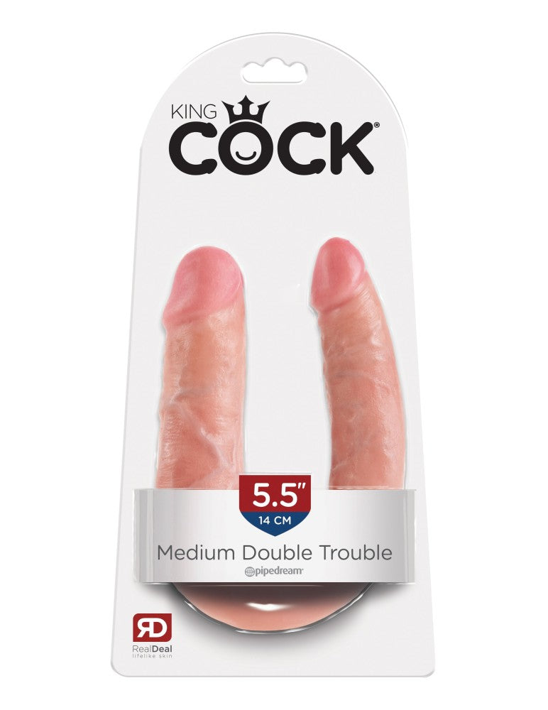 PIPEDREAM - KING COCK - MEDIUM DOUBLE TROUBLE  LIGHT