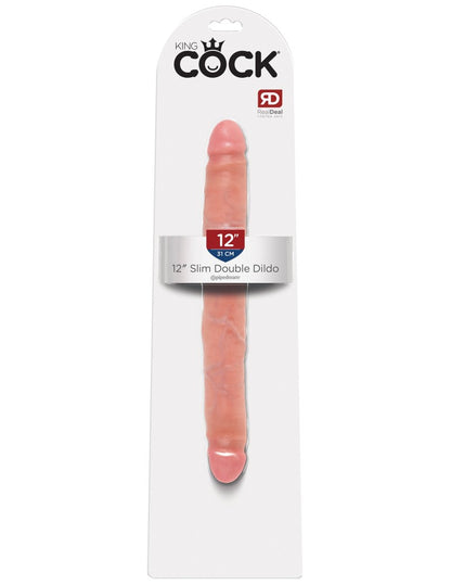PIPEDREAM - KING COCK - 12" SLIM DOUBLE DILDO LIGHT