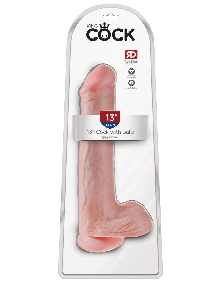 PIPEDREAM - KING COCK - 13" COCK WITH BALLS  LIGHT