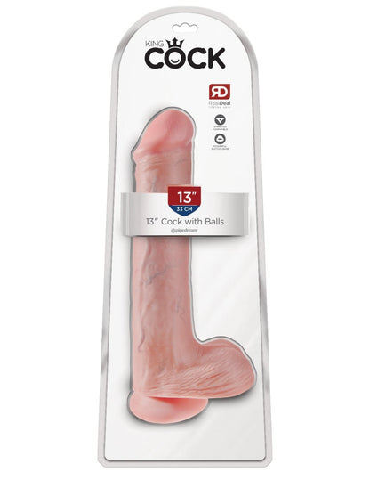 PIPEDREAM - KING COCK - 13" COCK WITH BALLS  LIGHT