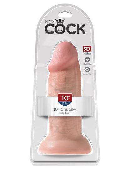 PIPEDREAM - KING COCK - 10" CHUBBY  LIGHT