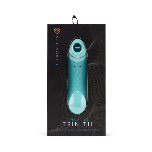 NU SENSUELLE TRINITII 3-IN-1 SUCTION TONGUE VIBE ELECTRIC BLUE
