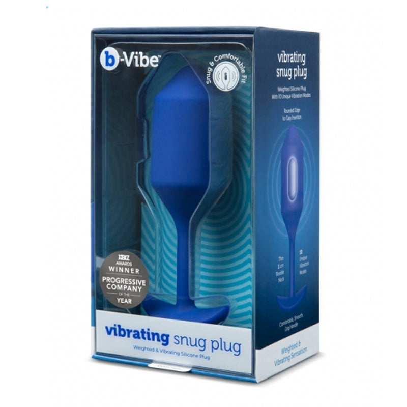 B-VIBE - VIBRATING SNUG PLUG 4 RECHARGEABLE WEIGHTED SILICONE ANAL PLUG