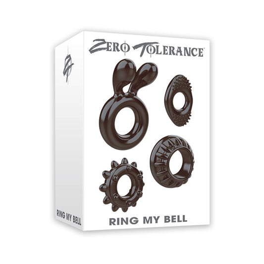 ZERO TOLERANCE - RING MY BELL 4-PIECE COCKRING SET BLACK