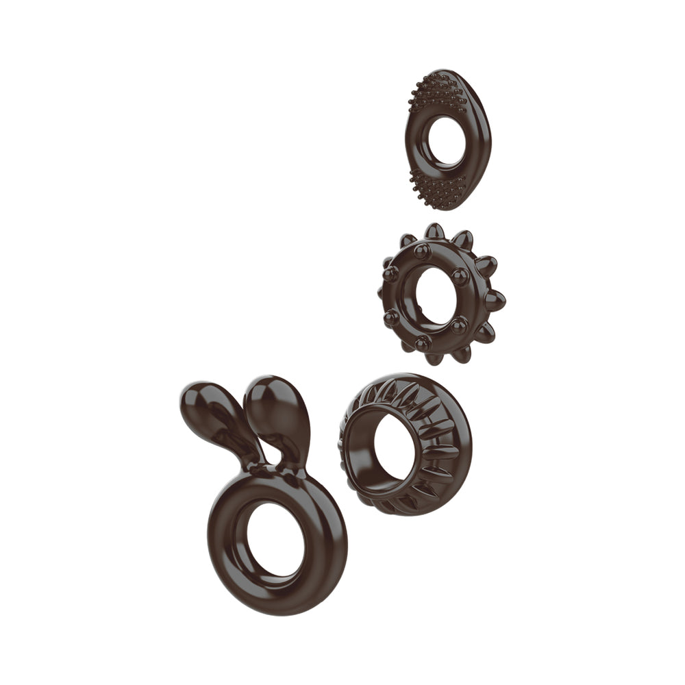 ZERO TOLERANCE - RING MY BELL 4-PIECE COCKRING SET BLACK