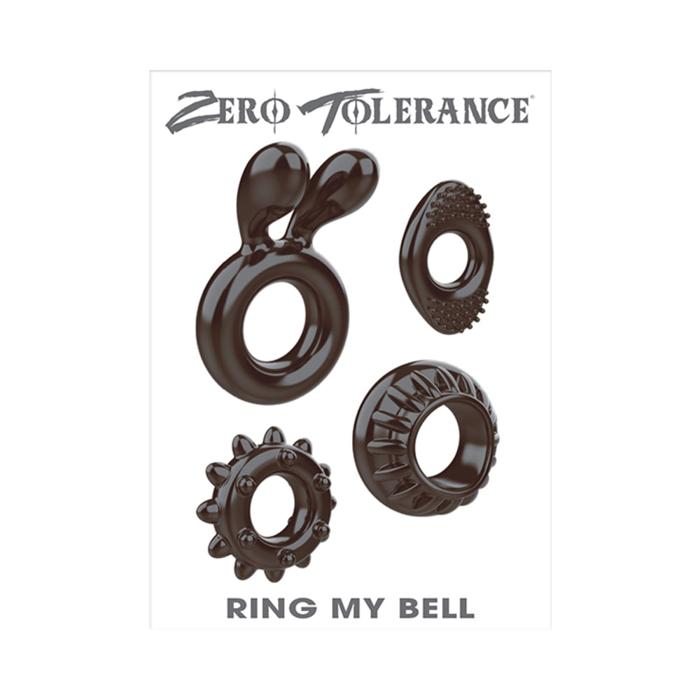 ZERO TOLERANCE - RING MY BELL 4-PIECE COCKRING SET BLACK