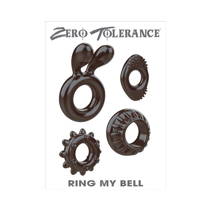 ZERO TOLERANCE - RING MY BELL 4-PIECE COCKRING SET BLACK
