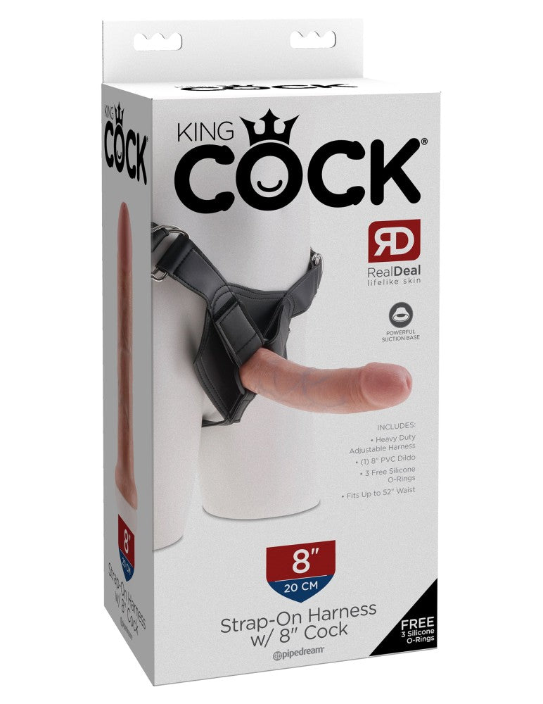 PIPEDREAM - KING COCK - STRAP ON HARNESS WITH 8" COCK LIGHT