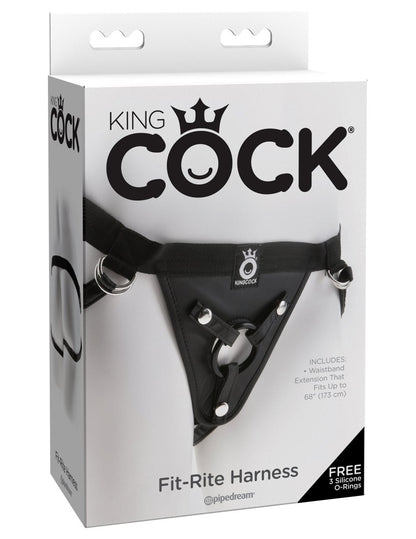 PIPEDREAM - KING COCK - FIT RITE HARNESS  BLACK