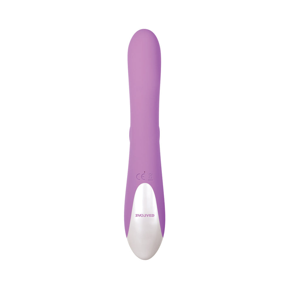 EVOLVED SUPER SUCKER RECHARGEABLE THUMPING SUCTION SILICONE DUAL STIMULATOR PURPLE