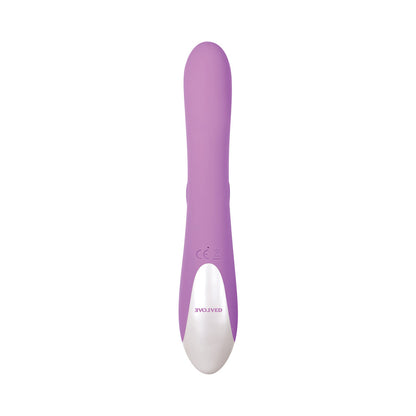 EVOLVED SUPER SUCKER RECHARGEABLE THUMPING SUCTION SILICONE DUAL STIMULATOR PURPLE