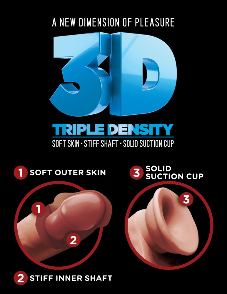 PIPEDREAM - KING COCK PLUS - 8" TRIPLE DENSITY COCK LIGHT