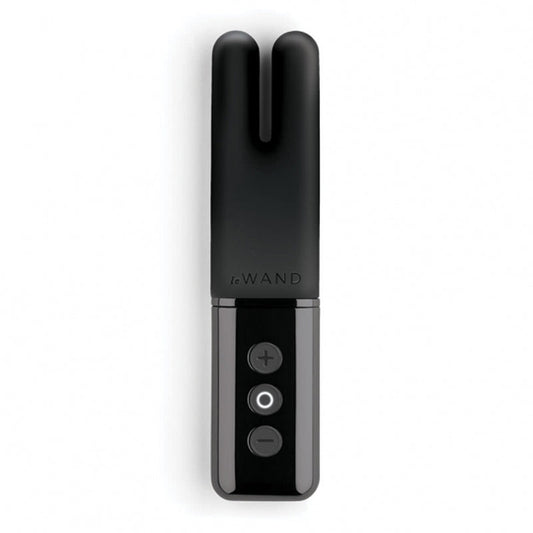 LE WAND CHROME DEUX RECHARGEABLE SILICONE MINI VIBRATOR BLACK