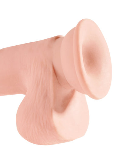 PIPEDREAM - KING COCK PLUS - 8" TRIPLE DENSITY FAT COCK WITH BALLS LIGHT