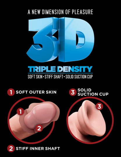 PIPEDREAM - KING COCK PLUS - 12" TRIPLE DENSITY COCK WITH BALLS LIGHT