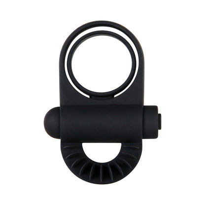 ZERO TOLERANCE BELL RINGER RECHARGEABLE VIBRATING FLICKING SILICONE COCKRING BLACK