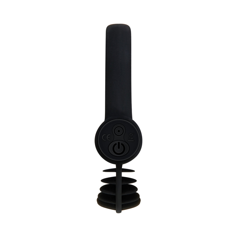 ZERO TOLERANCE BELL RINGER RECHARGEABLE VIBRATING FLICKING SILICONE COCKRING BLACK