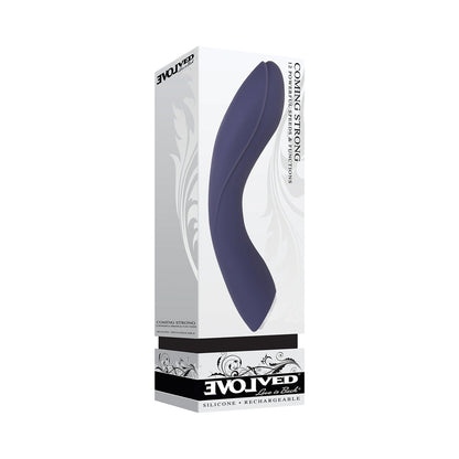 EVOLVED COMING STRONG RECHARGEABLE SILICONE G-SPOT VIBRATOR PURPLE