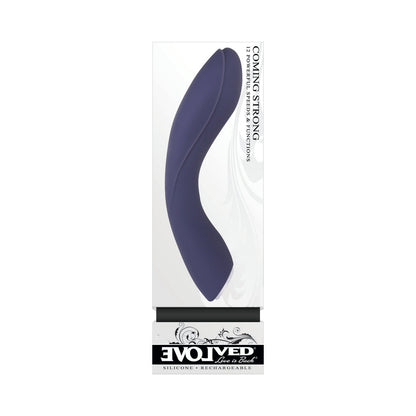 EVOLVED COMING STRONG RECHARGEABLE SILICONE G-SPOT VIBRATOR PURPLE
