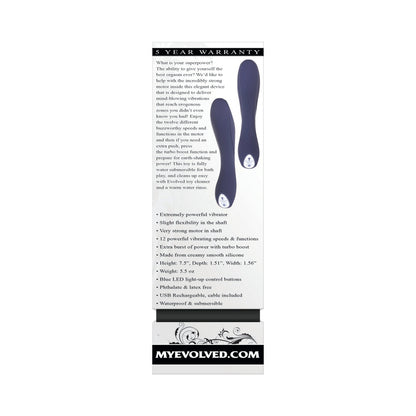 COMING STRONG RECHARGEABLE SILICONE G-SPOT VIBRATOR PURPLE