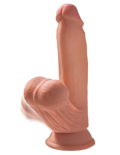 PIPEDREAM - KING COCK PLUS - 8" TRIPLE DENSITY COCK WITH SWINGING BALLS  LIGHT