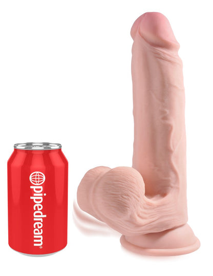 PIPEDREAM - KING COCK PLUS - 9" TRIPLE DENSITY COCK WITH SWINGING BALLS LIGHT