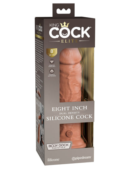 PIPEDREAM - KING COCK ELITE - 8" DUAL DENSITY SILICONE COCK  TAN
