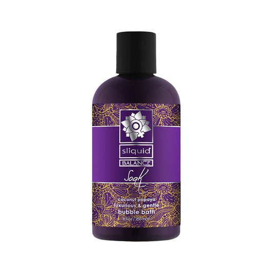 SLIQUID - BALANCE SOAK BUBBLE BATH COCONUT PAPAYA 8.5 OZ.