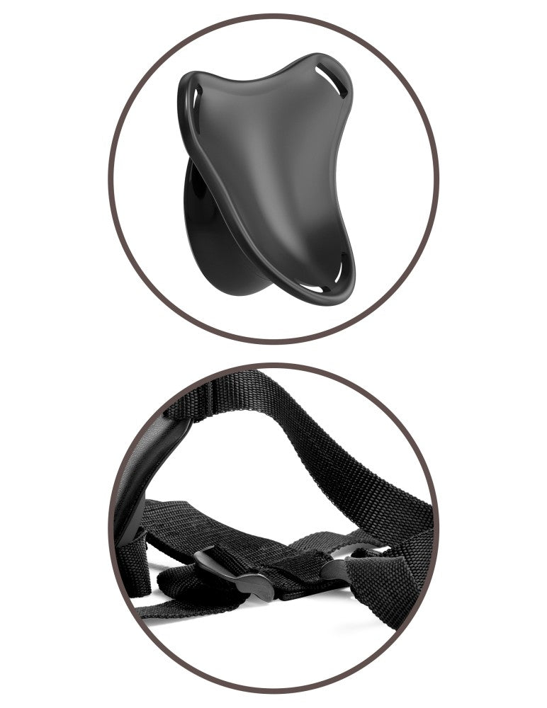 PIPEDREAM - KING COCK ELITE - BEGINNER'S SILICONE BODY DOCK KIT BLACK / BLACK