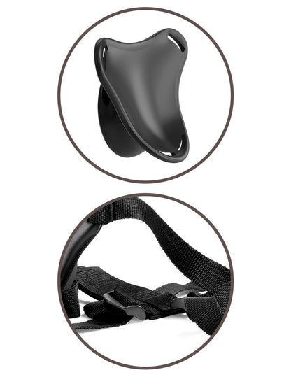 PIPEDREAM - KING COCK ELITE - BEGINNER'S SILICONE BODY DOCK KIT BLACK / BLACK