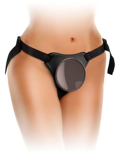 PIPEDREAM - KING COCK ELITE - BEGINNER'S BODY DOCK STRAP-ON HARNESS BLACK/ BLACK