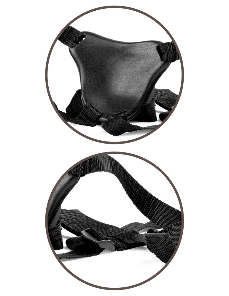 PIPEDREAM - KING COCK ELITE - BEGINNER'S BODY DOCK STRAP-ON HARNESS BLACK/ BLACK