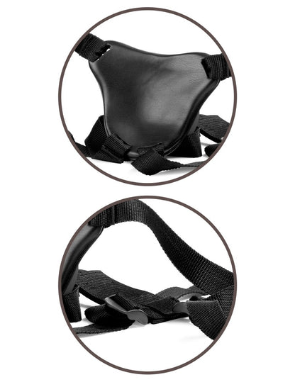 PIPEDREAM - KING COCK ELITE - BEGINNER'S BODY DOCK STRAP-ON HARNESS BLACK/ BLACK