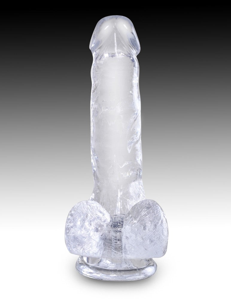 PIPEDREAM - KING COCK CLEAR - 6" WITH BALLS CLEAR