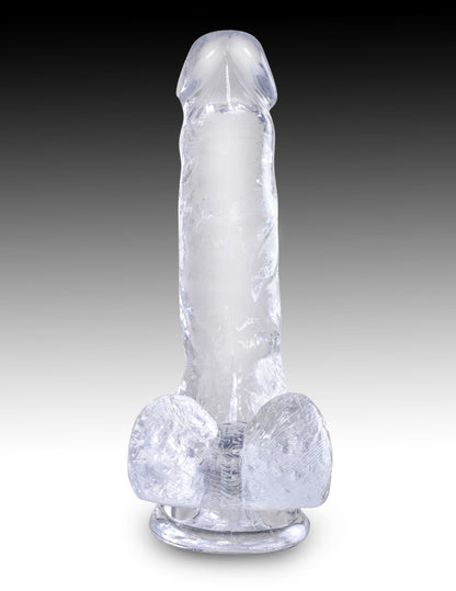 PIPEDREAM - KING COCK CLEAR - 6" WITH BALLS CLEAR