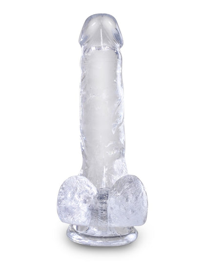 PIPEDREAM - KING COCK CLEAR - 6" WITH BALLS CLEAR