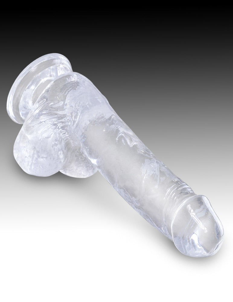 PIPEDREAM - KING COCK CLEAR - 6" WITH BALLS CLEAR