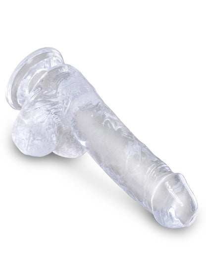 PIPEDREAM - KING COCK CLEAR - 6" WITH BALLS CLEAR