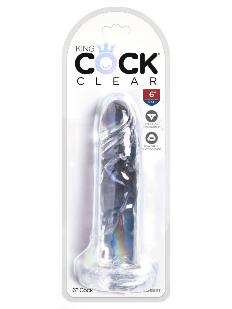 PIPEDREAM - KING COCK CLEAR - 6"  CLEAR