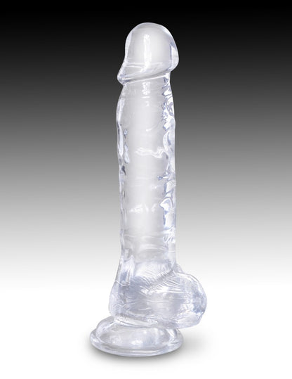 PIPEDREAM - KING COCK CLEAR - 8" WITH BALLS CLEAR