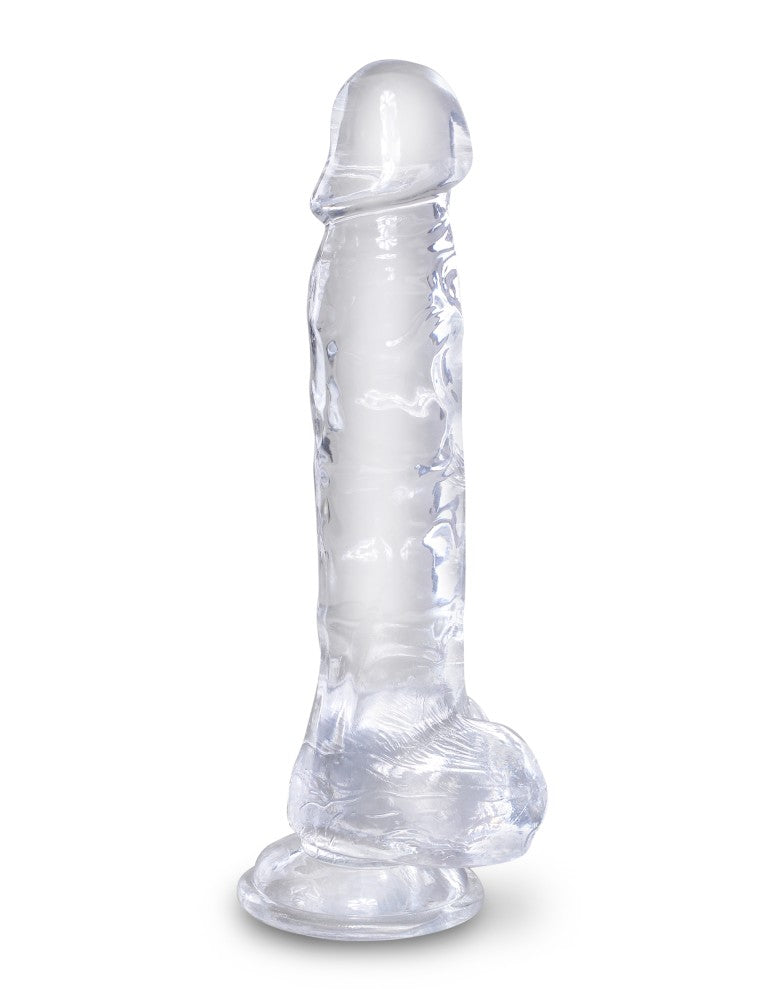 PIPEDREAM - KING COCK CLEAR - 8" WITH BALLS CLEAR