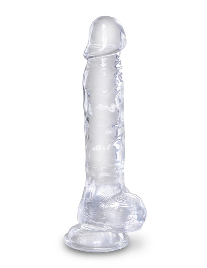 PIPEDREAM - KING COCK CLEAR - 8" WITH BALLS CLEAR