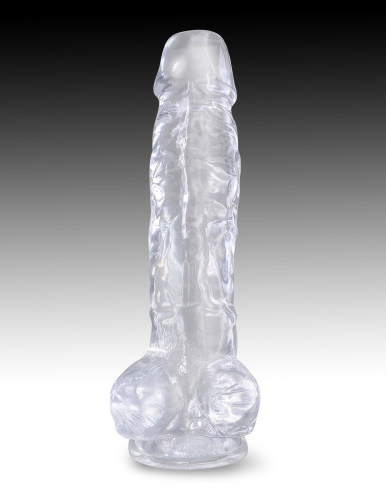 PIPEDREAM - KING COCK CLEAR - 8" WITH BALLS CLEAR