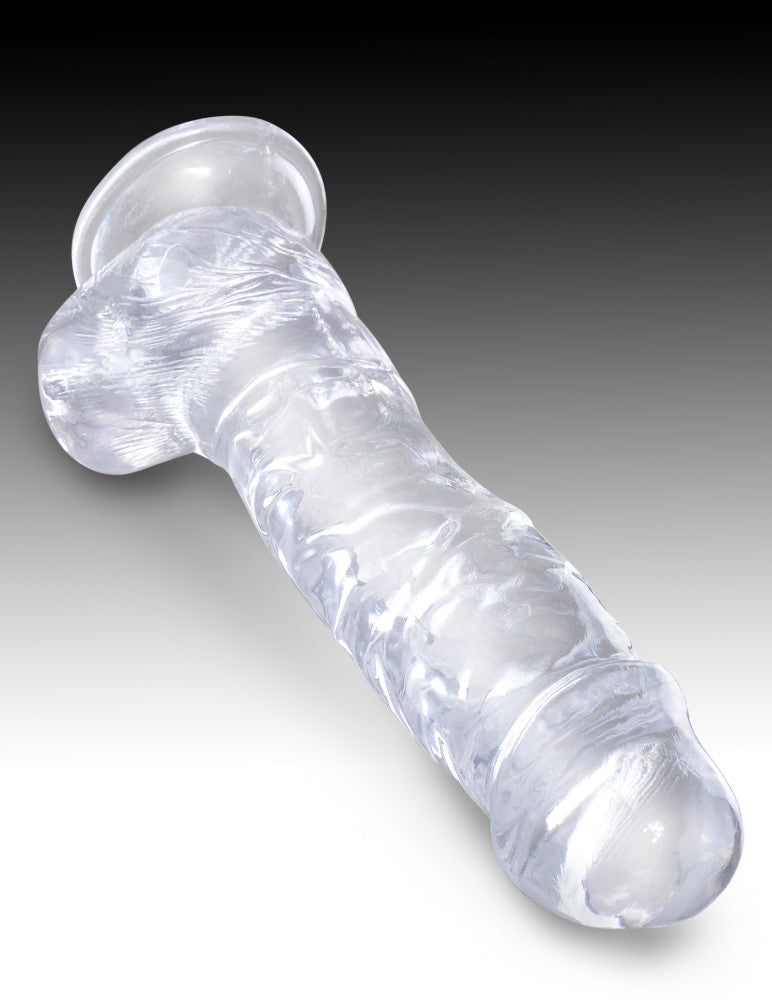 PIPEDREAM - KING COCK CLEAR - 8" WITH BALLS CLEAR