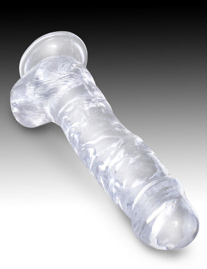 PIPEDREAM - KING COCK CLEAR - 8" WITH BALLS CLEAR