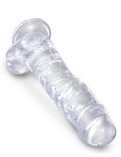 PIPEDREAM - KING COCK CLEAR - 8" WITH BALLS CLEAR