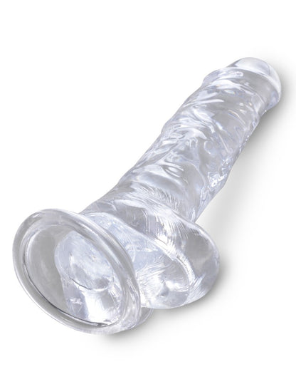 PIPEDREAM - KING COCK CLEAR - 8" WITH BALLS CLEAR