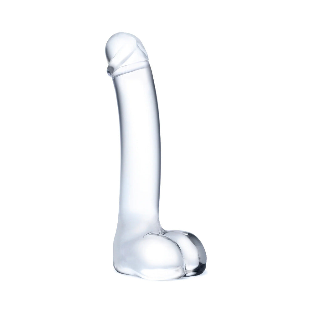 GLAS 7 IN. REALISTIC CURVED GLASS G-SPOT DILDO