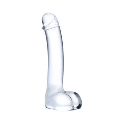 GLAS 7 IN. REALISTIC CURVED GLASS G-SPOT DILDO